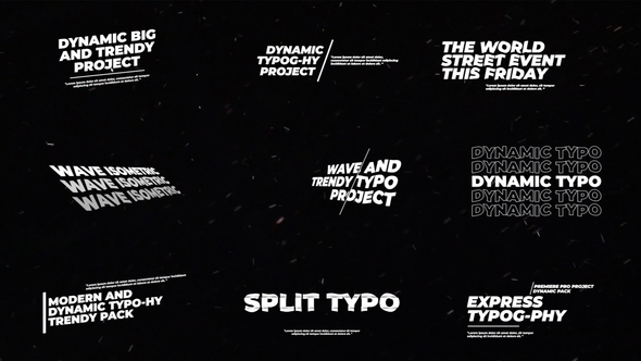 Dynamic Kinetic Typography Premiere Pro Templates VideoHive